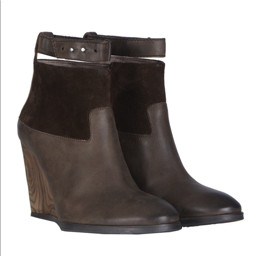 All Saints Brown LuLu Wedge boot